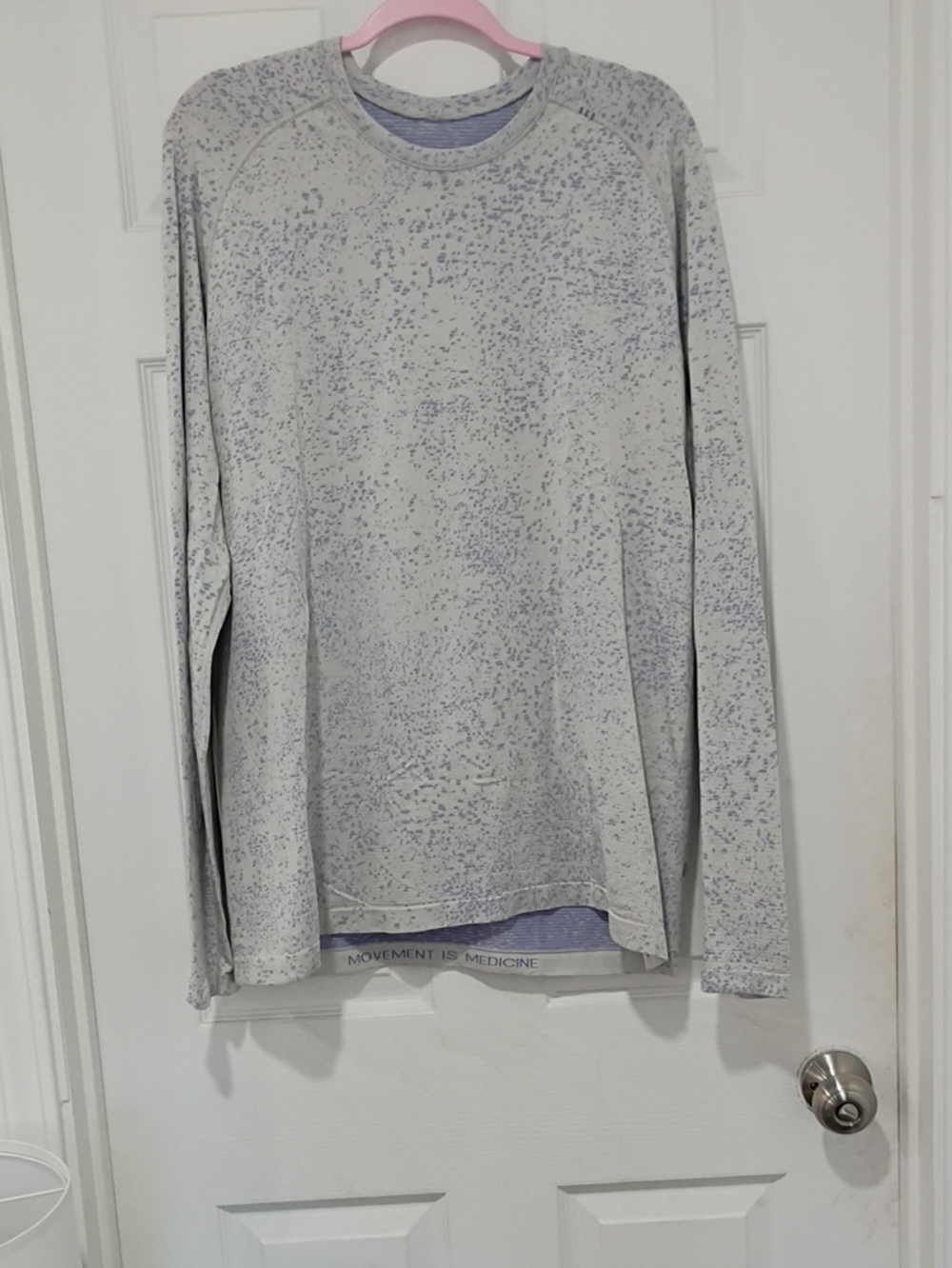 lululemon athletica Light Gray And Purple Speckled Long-Sleeve Tee